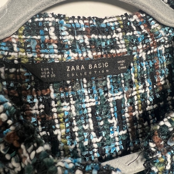 ZARA Tweed and Stripes Details Button Down - Picture 6 of 8